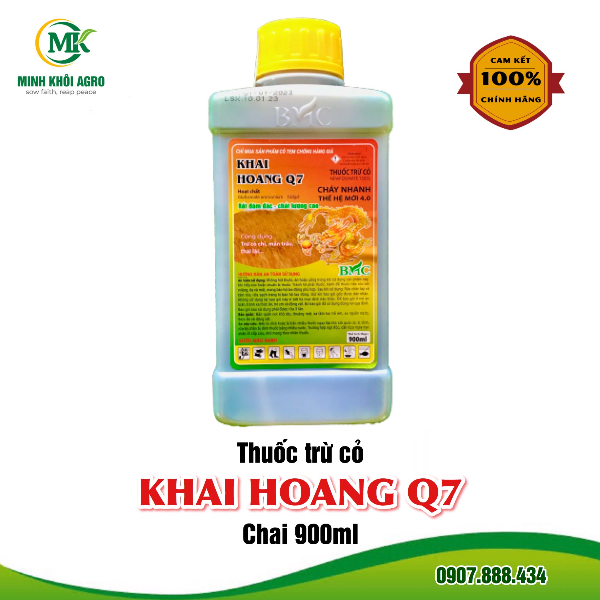 Thuốc trừ cỏ KHAI HOANG Q7 - Chai 900ml