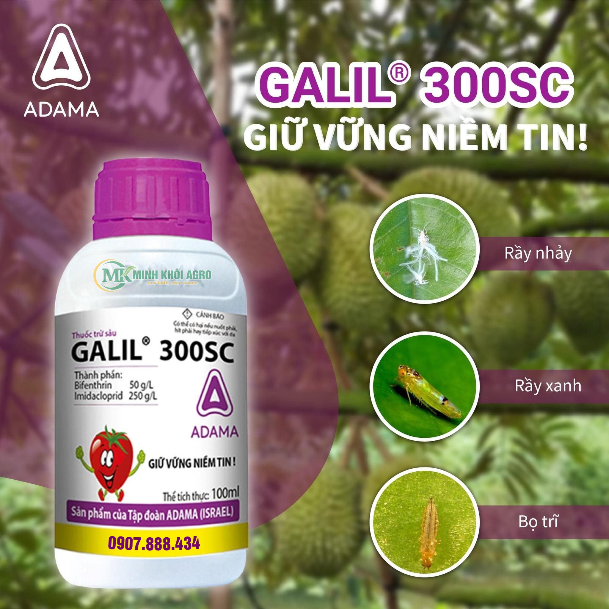 Galil Pad GALIL 300SC - Chai 240ml - Minh Khôi Agro